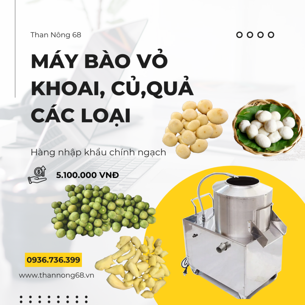 Máy bào vỏ khoai tây, khoai sọ, quẩ sấu, gừng nghệ