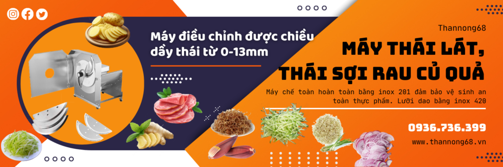 máy thái lát, thái sợi rau của quả các loại