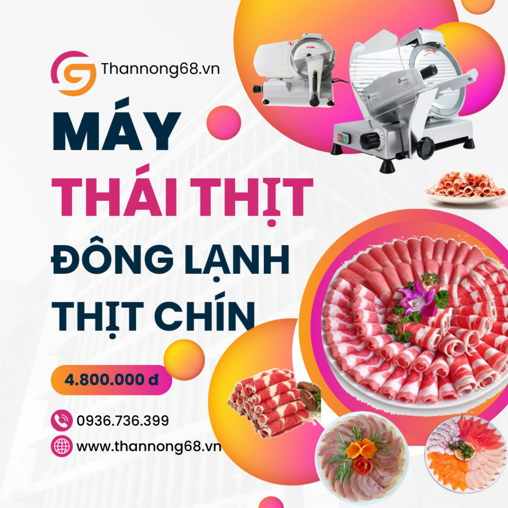 Máy thái thịt đông lạnh, thịt chín